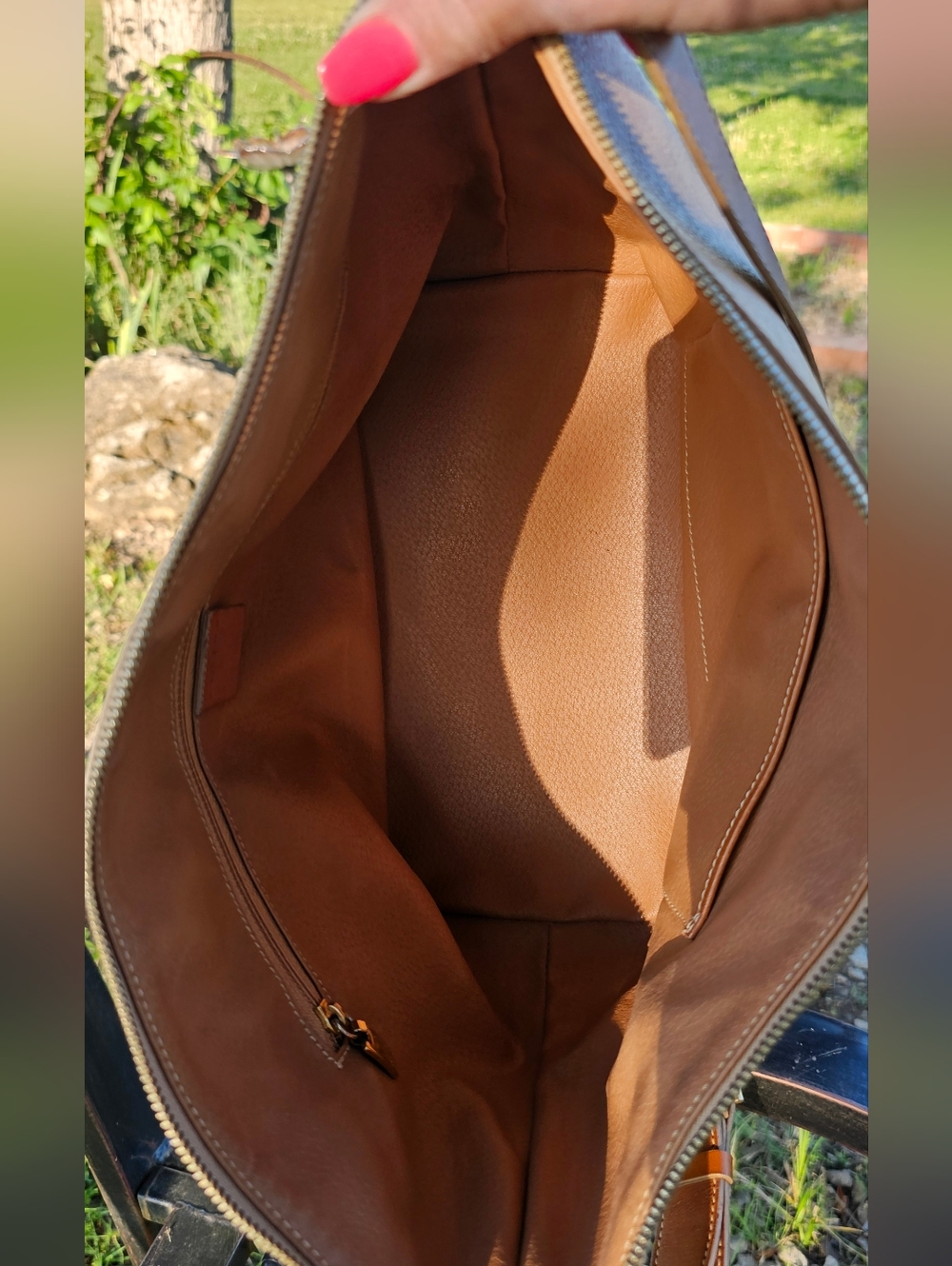 Celine Tan Monogram Shoulder Bag Vintage Bag In Beautiful Condition - Picture 7 of 15